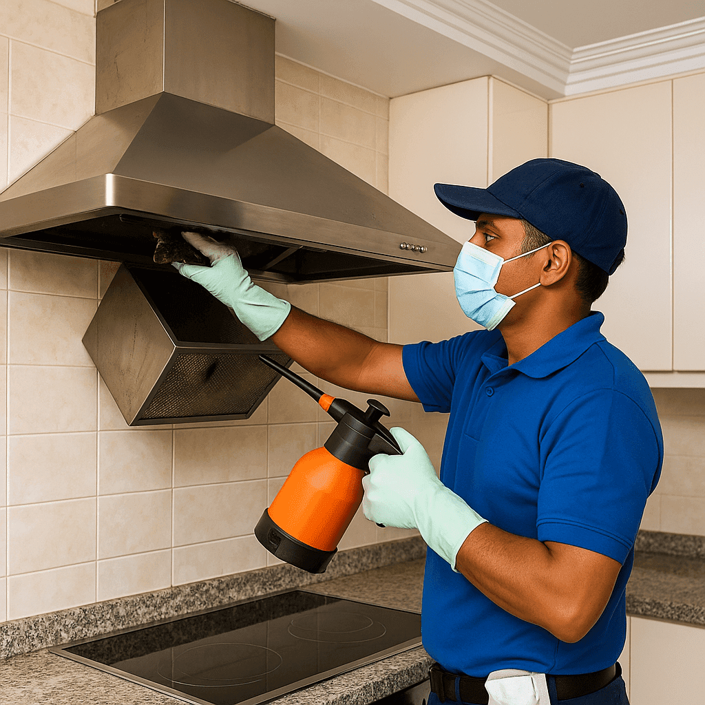 Kitchen Duct Cleaning Services in a residential villa 1