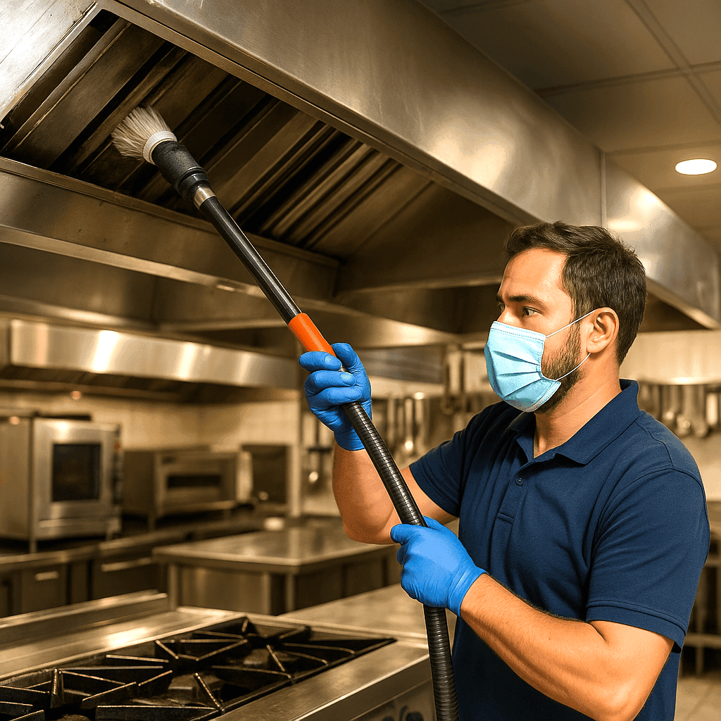 Kitchen Duct Cleaning Services in a hotel kitchen